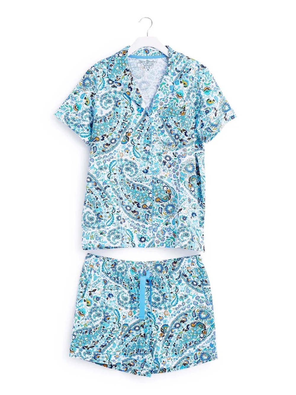 Vera Bradley Aqua & Teal Paisley Short Pajama Set